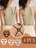 4pcs/Set Love Shaped Bra Strap Clip, Invisible Anti-Slip Bra Strap Buckle Body Care For Travel,Sport,Outdoor,Belt Christmas For Holiday Gift Giving,Back To School, Sports
