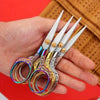 Set Of Four Embroidery And Sewing Scissors - Vintage Stainless Steel Precision Craftsmanship For Fabric And Thread Cutting - A Must-Have For Tailoring And Needlecraft