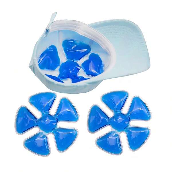 1/2 Reusable Helmet And Hat Cooling Gel Packs - Portable Head Cooling Pads, Plastic Material, Suitable For Sports, Outdoor Activities And Summer Sun Protection, Summer Cooling, Beach, Travel
